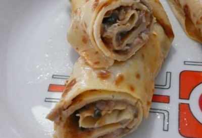 Cràpes ai funghi porcini