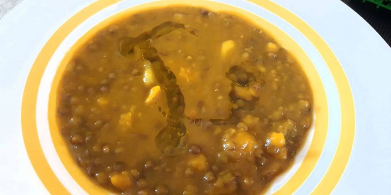 Zuppa di lenticchie e zucca